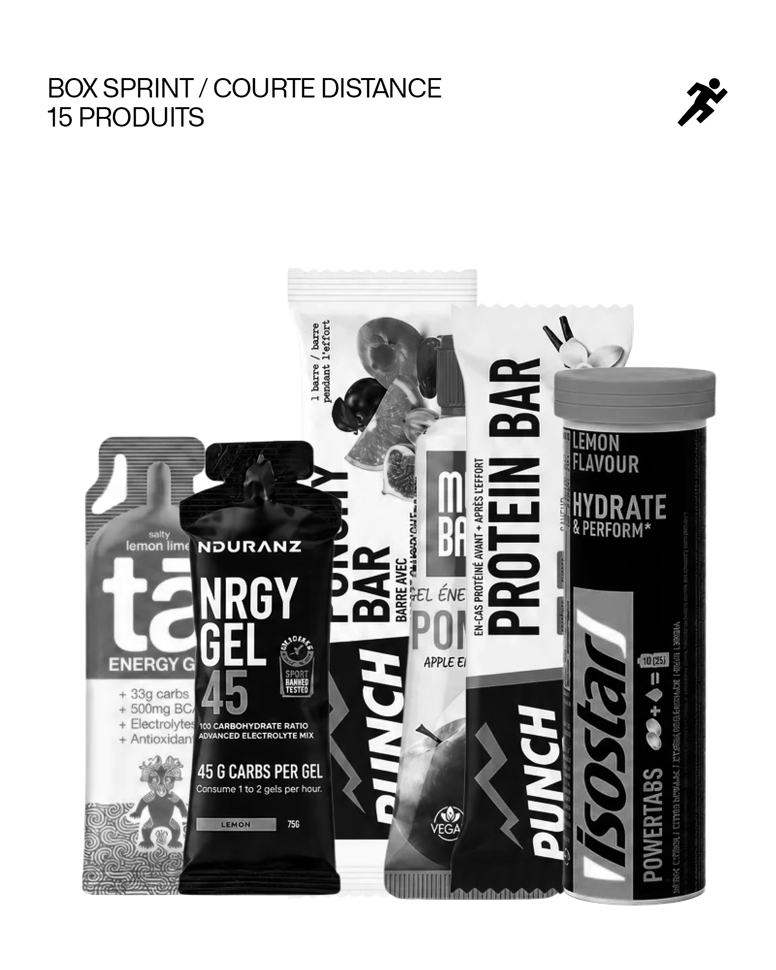 BOX SPRINT / COURTE DISTANCE - 15 PRODUITS