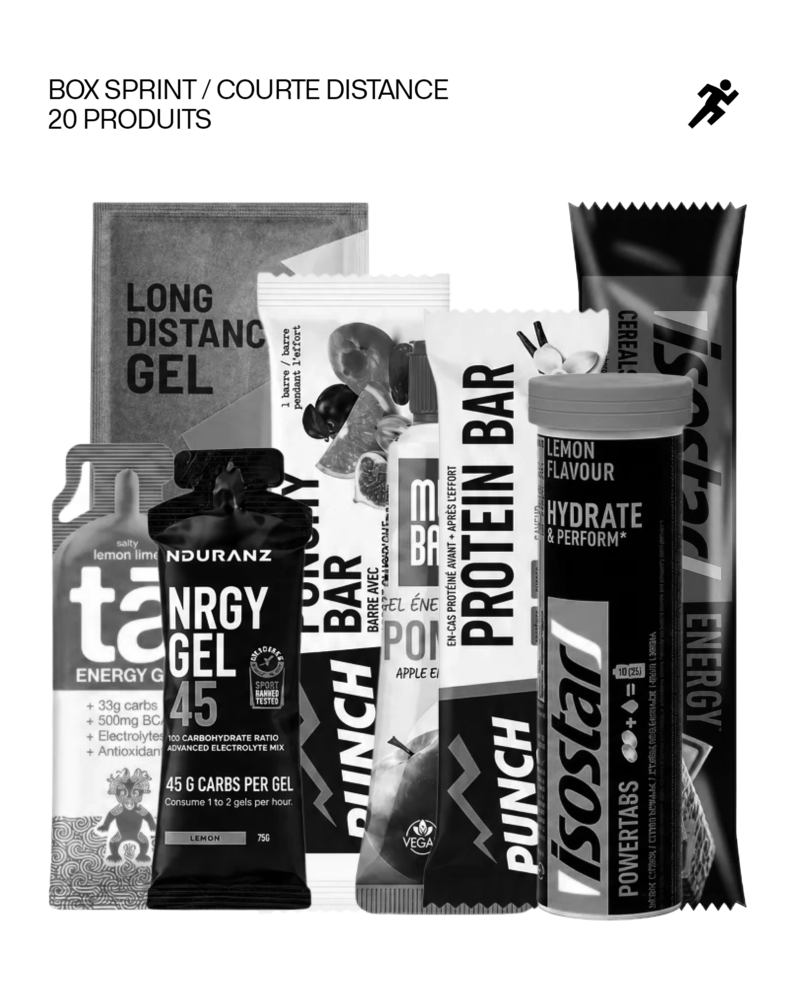 BOX SPRINT / COURTE DISTANCE - 20 PRODUITS