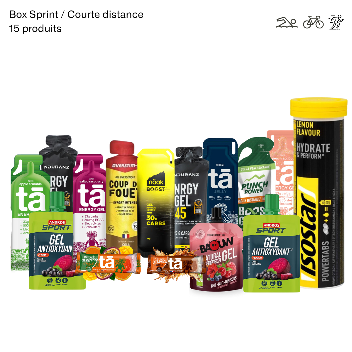 BOX SPRINT / COURTE DISTANCE - 15 PRODUITS