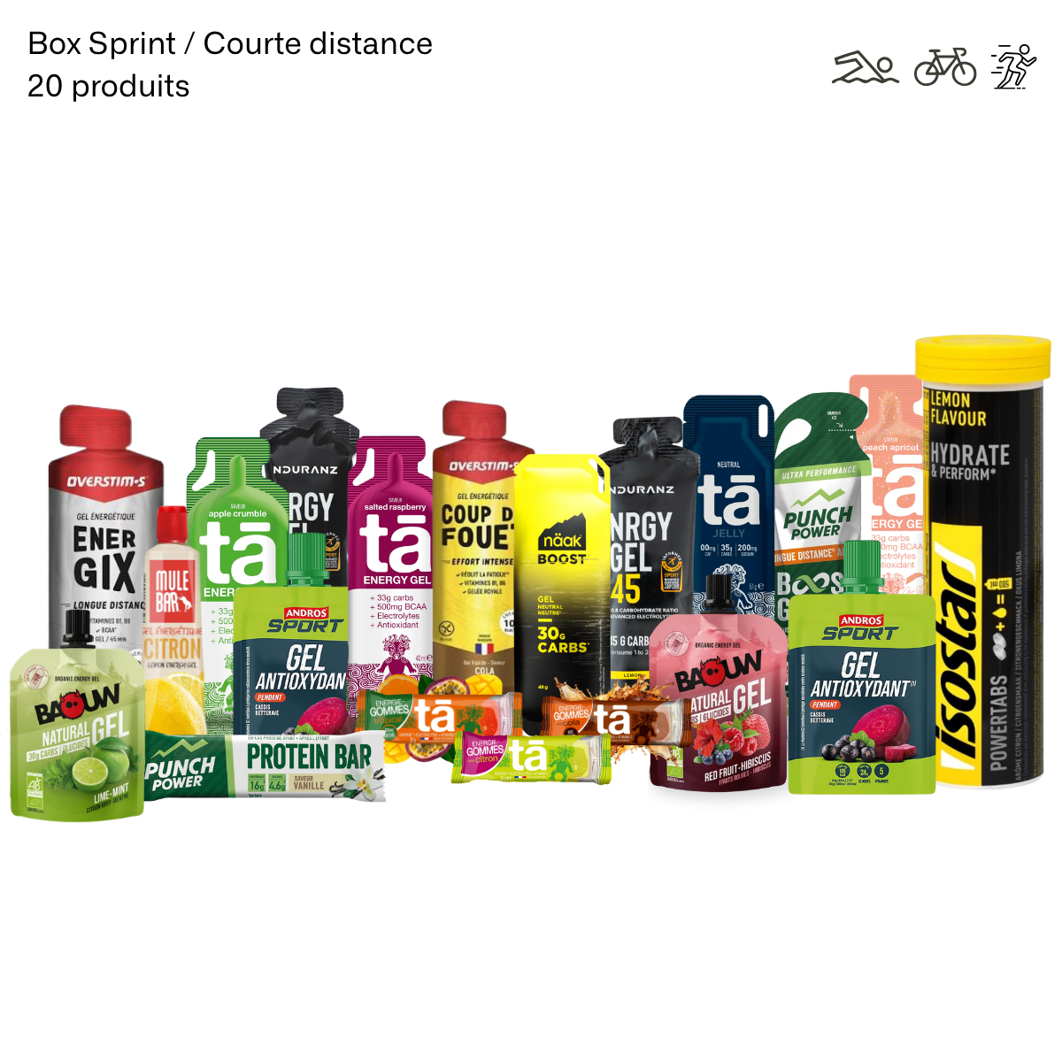 BOX SPRINT / COURTE DISTANCE - 20 PRODUITS