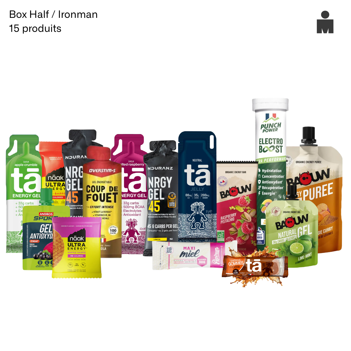 BOX HALF / IRONMAN - 15 PRODUITS